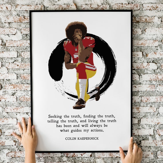Colin Kaepernick Seeking The Truth Gift Black History Civil Rights Black Lives Print Wall Art Poster Instant