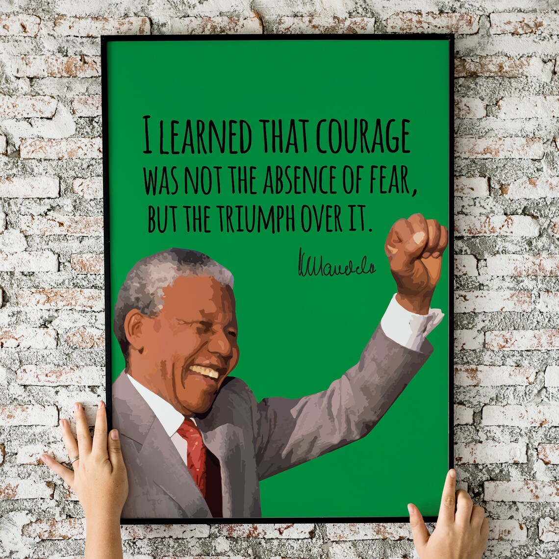 Nelson Mandela Quote Poster, Justice and Courage - Image 2