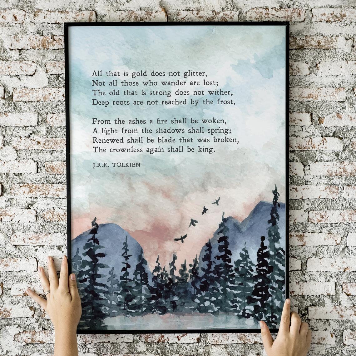 Tolkien Quote, The Hobbit Inspired Wall Art Print