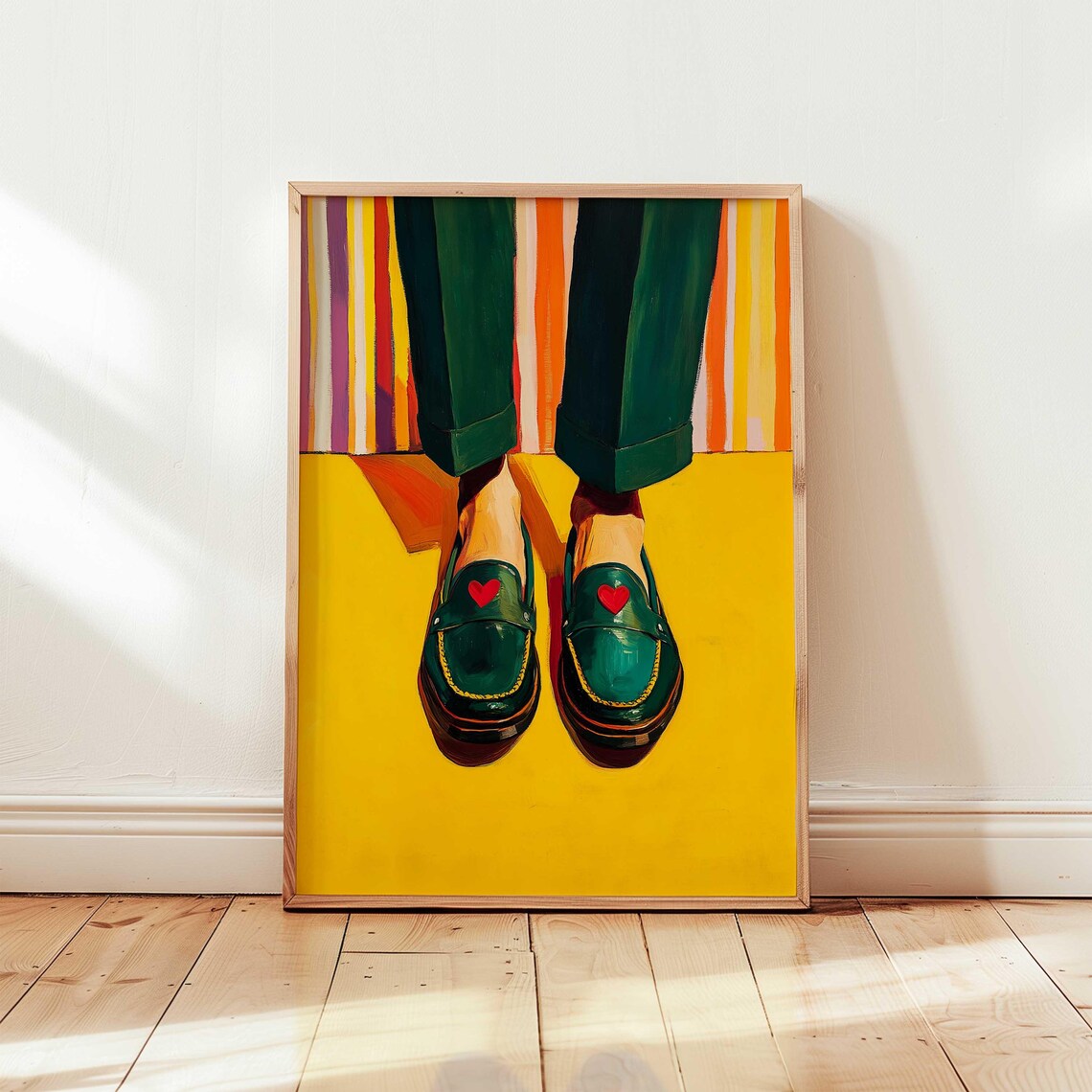 Fashion Wall Art Stylish Modern Abstract Shoe Print