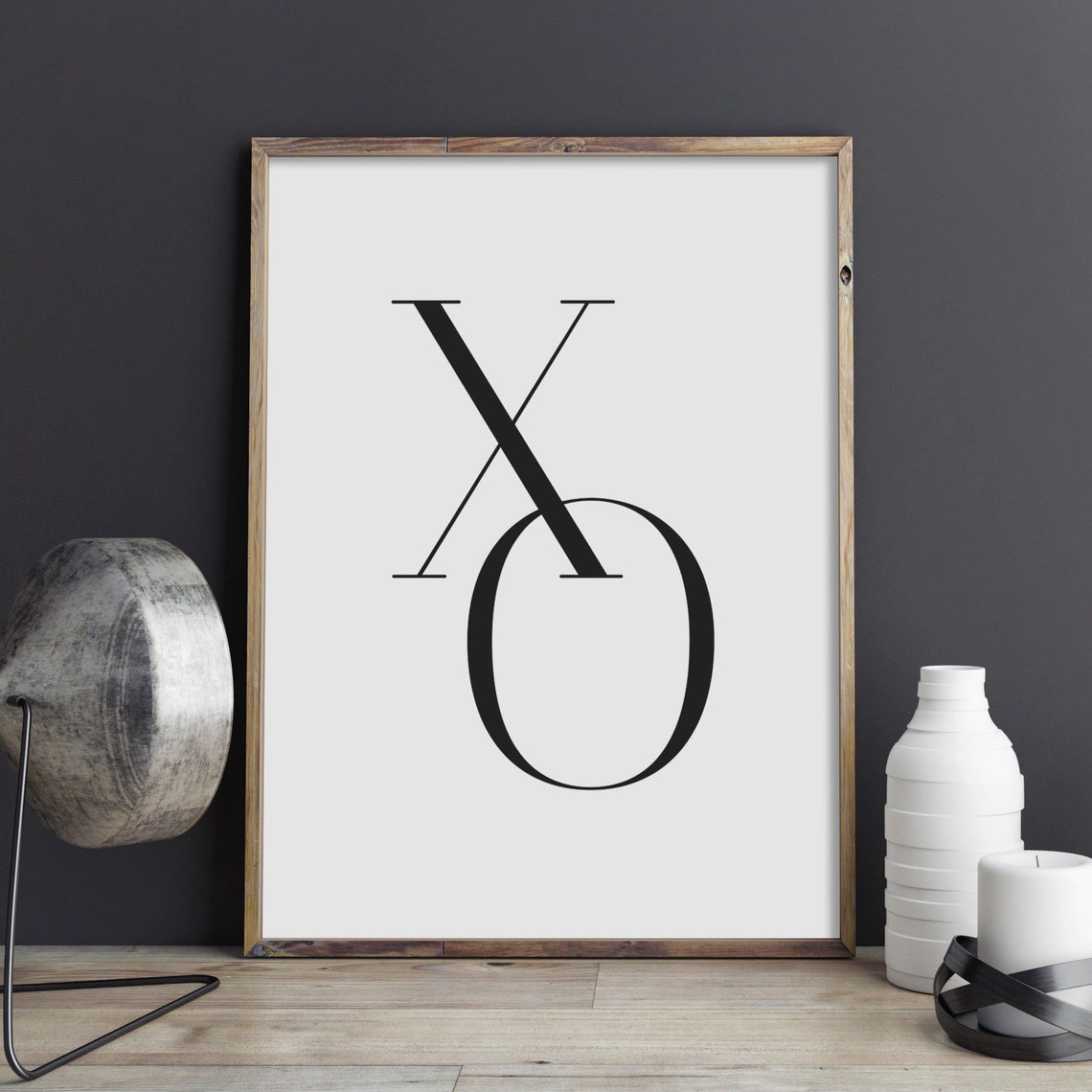XO Letters Modern Minimalist Fashion Bedroom Decor Quote Poster - Image 3