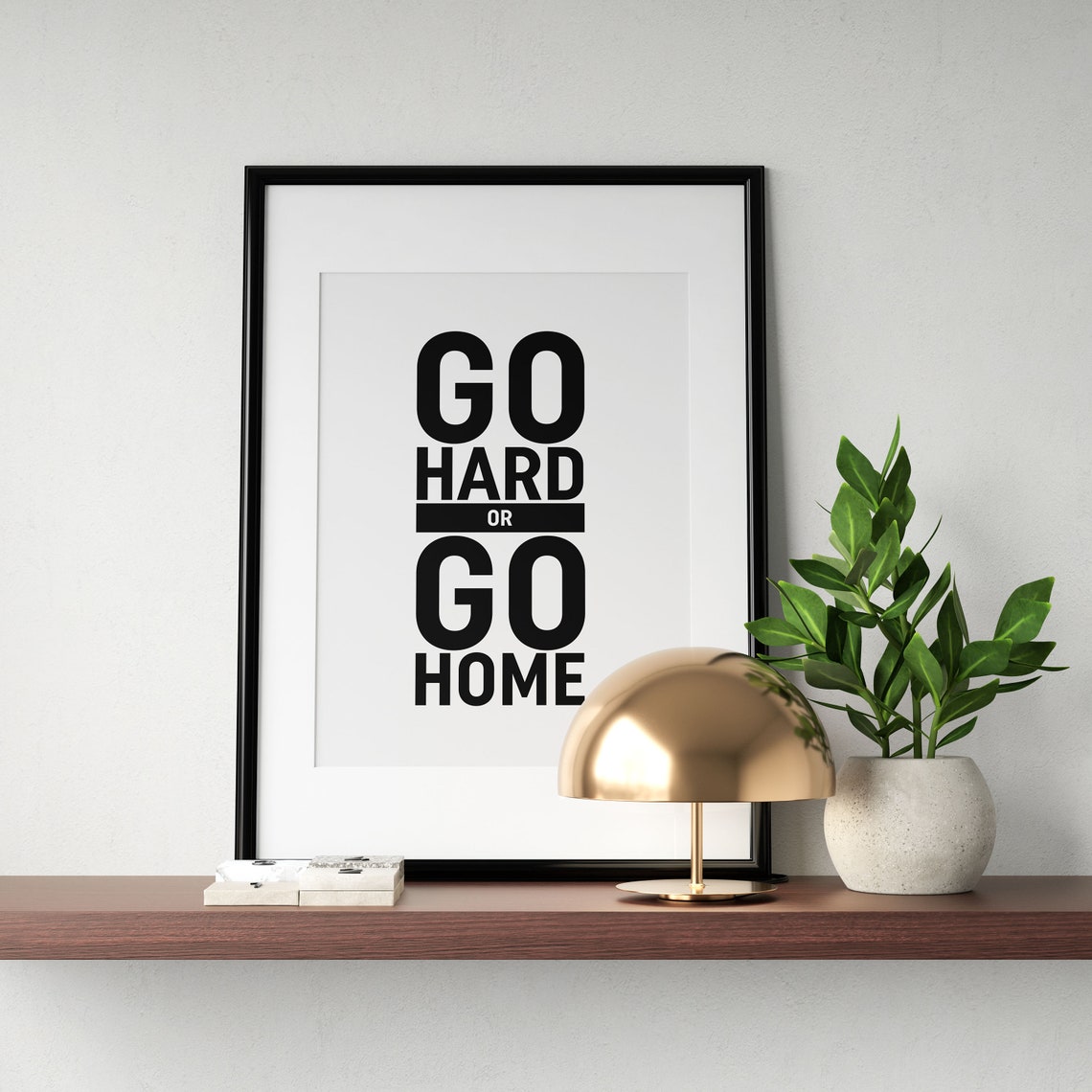 Go Hard Or Go Home Bold Fitness Gym Workout Motivation Poster - Image 3