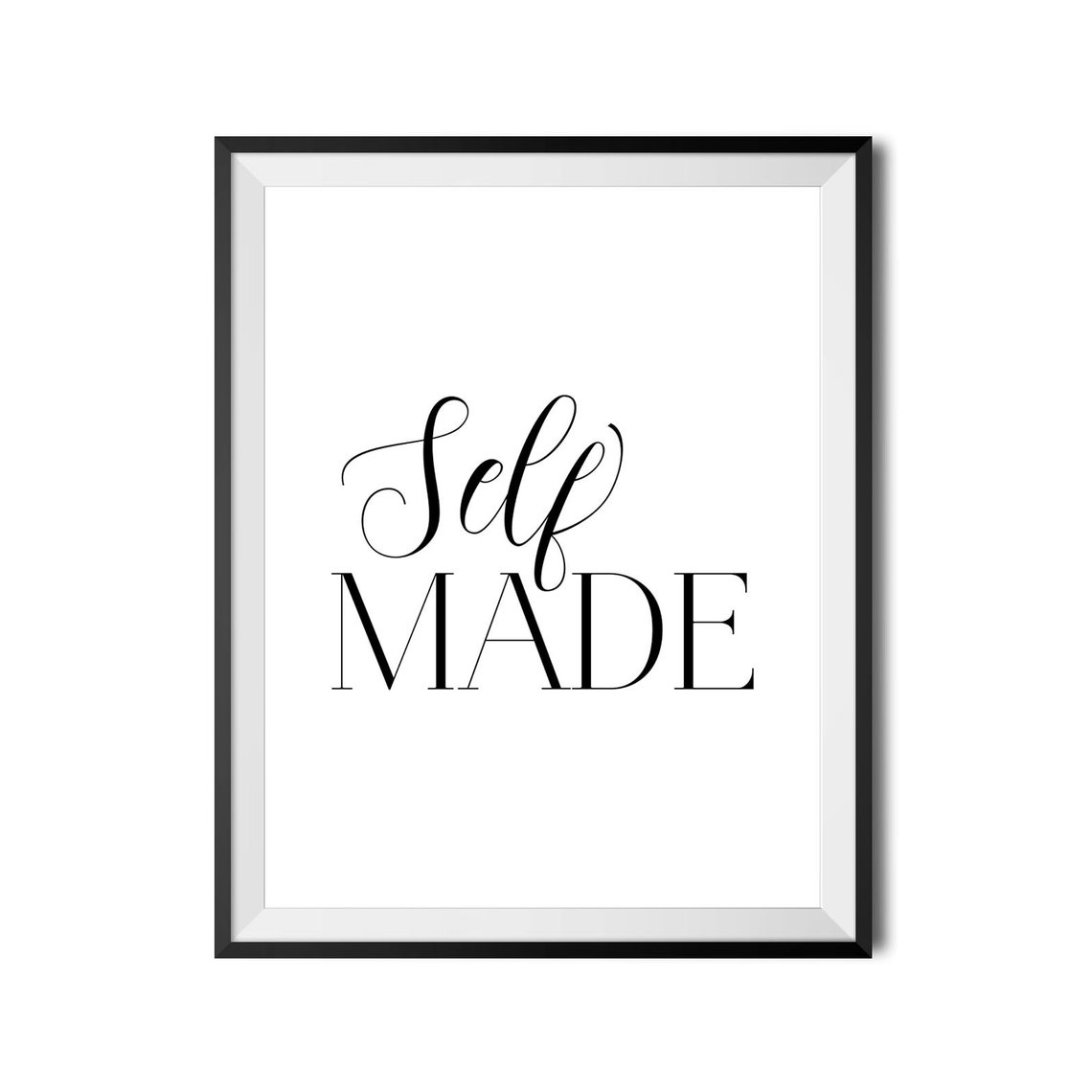 Self Made Entrepreneur Office Quote Minimalist Typography Poster - Image 4