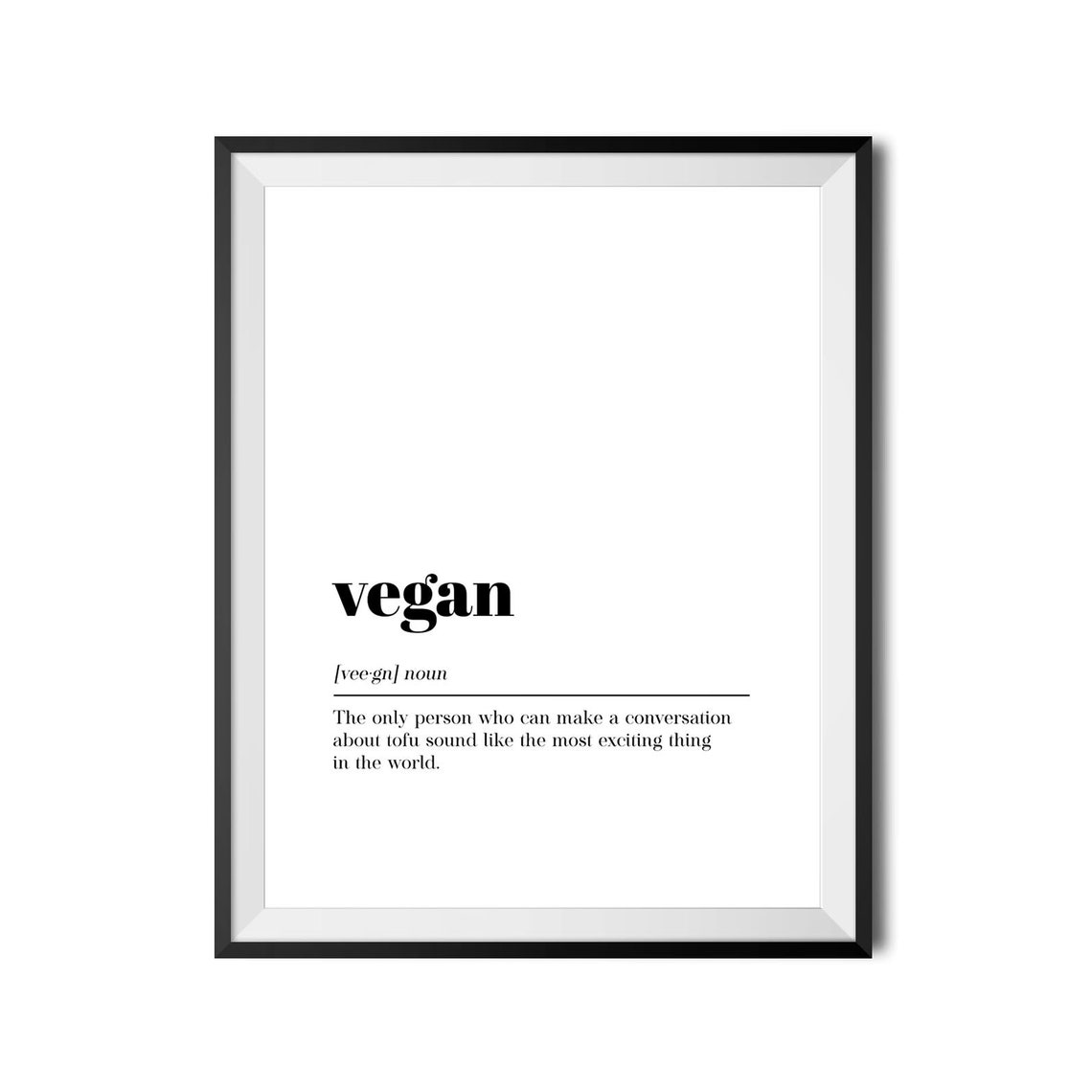 Vegan Definition Funny Dictionary Poster for Plant Based Kitchens - Image 3