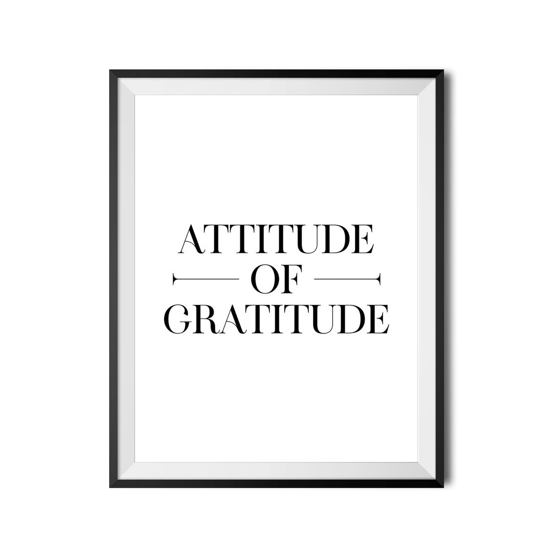 Attitude Of Gratitude Classic Serif Thankfulness Quote Poster - Image 4