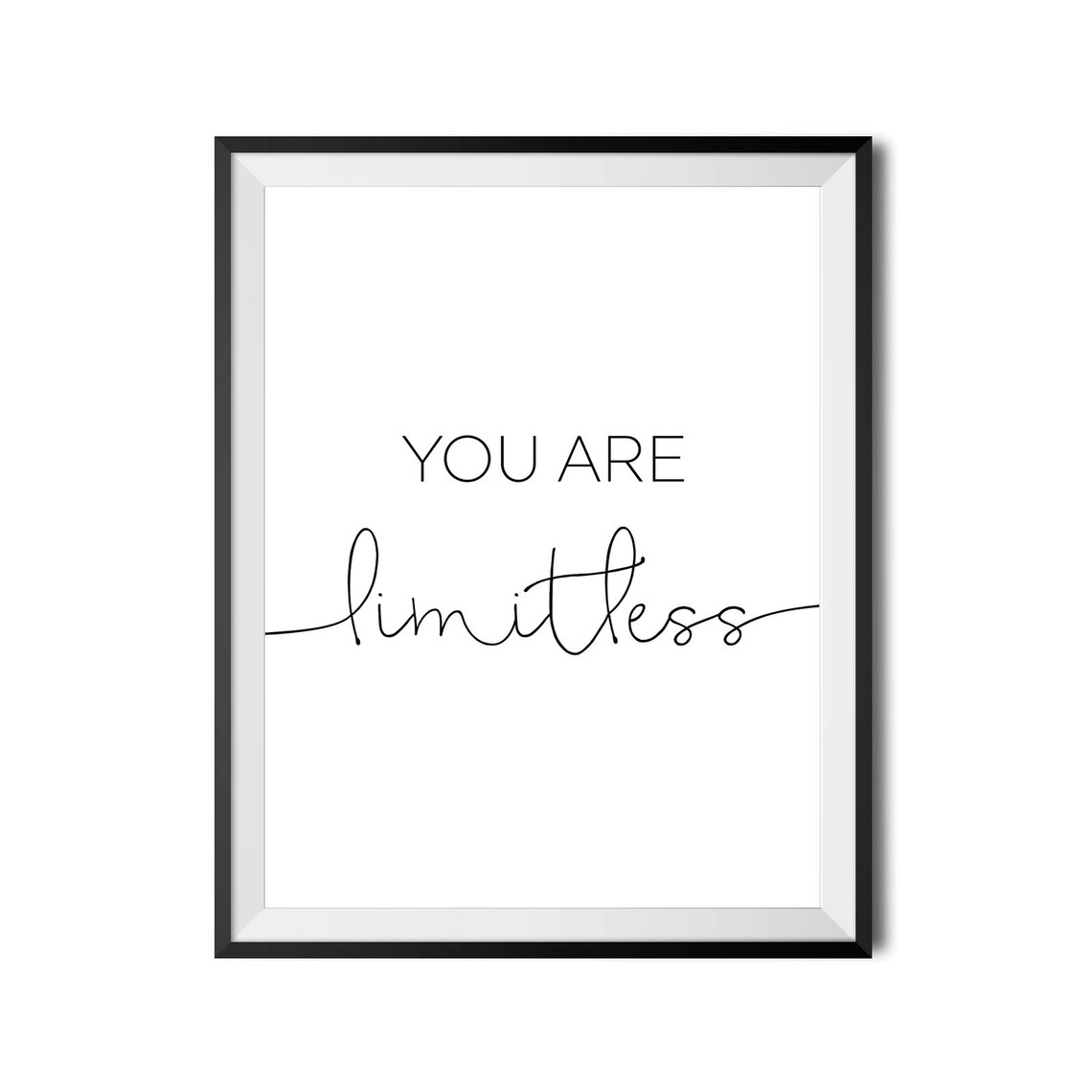 You Are Limitless Daily Mixed Font Inspirational Quote Wall Art - Image 4