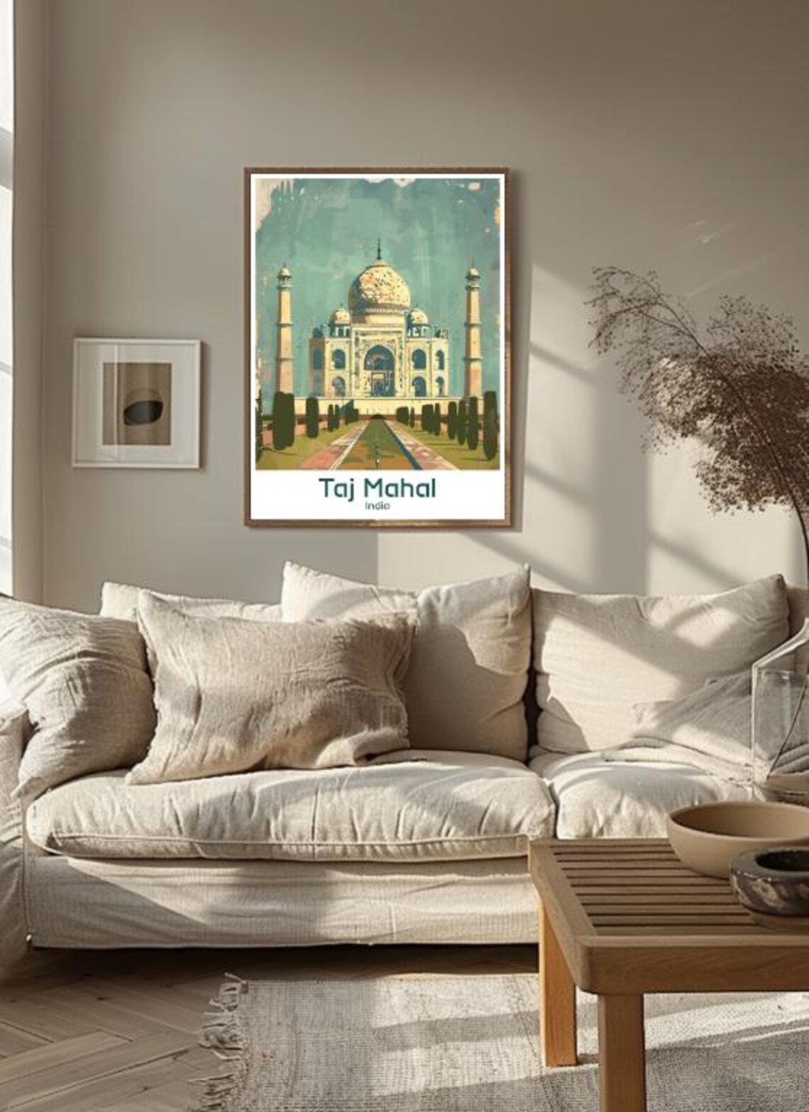 Taj Mahal Agra India Marble Mausoleum Reflecting Pool Poster - Image 3
