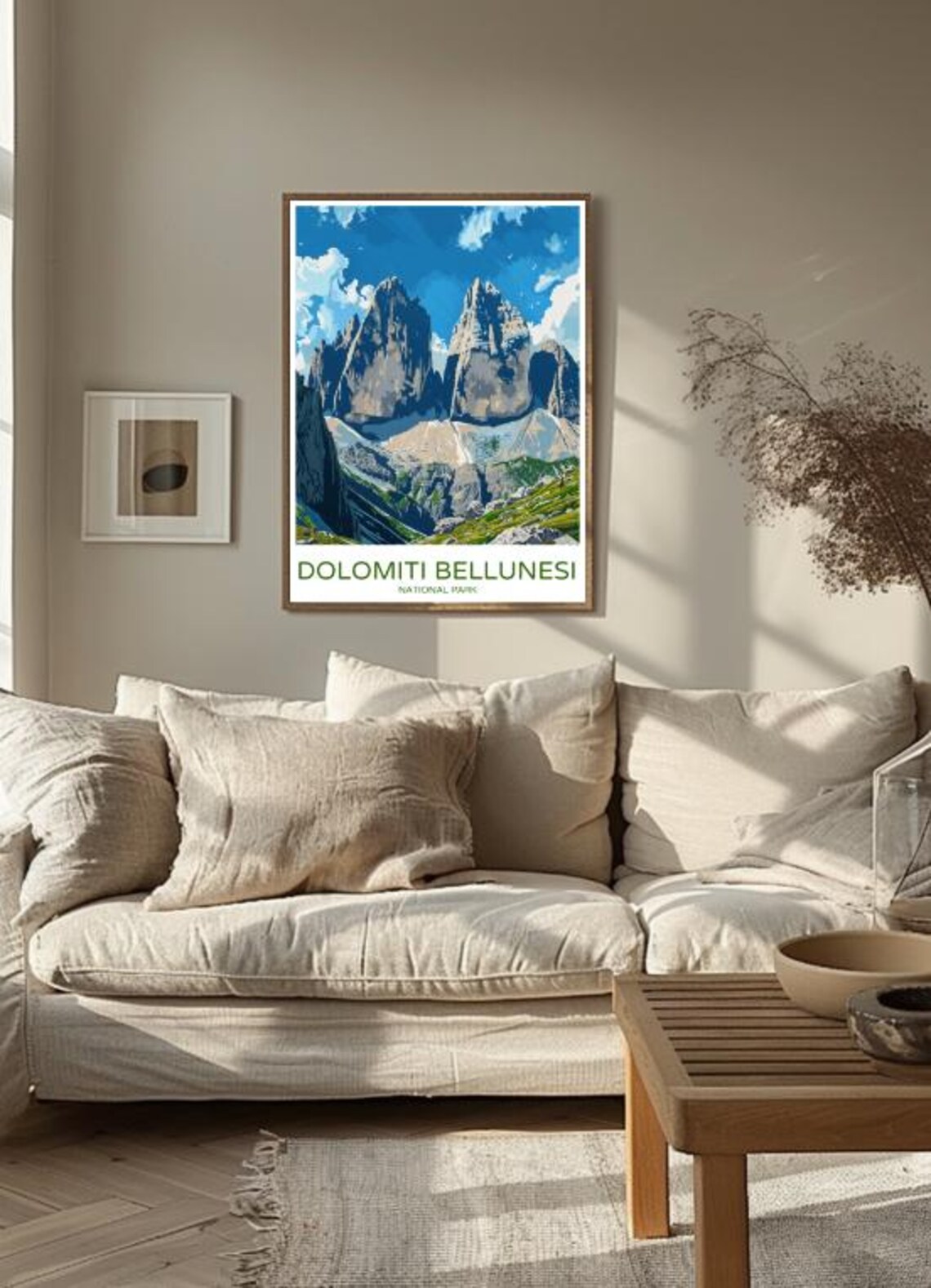 Dolomiti Bellunesi National Park Italy Alpine Peaks Travel Poster - Image 3