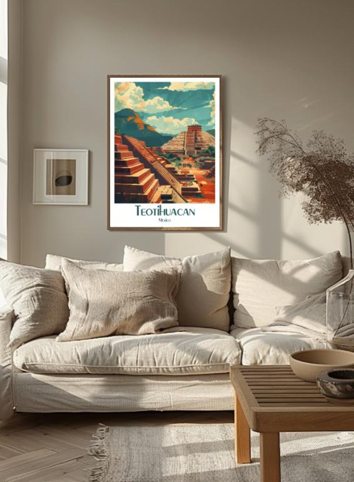 Teotihuacan Ancient Pyramid Ruins Mexico Historic Travel Poster - Image 3