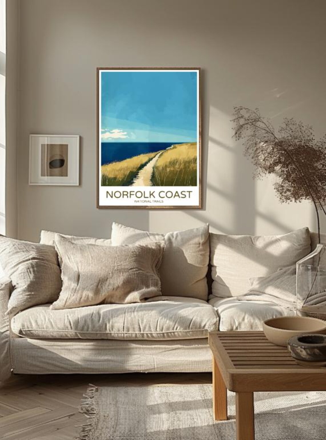 Norfolk Coast National Trails Cliff Path Sea View English Seaside Poster - Image 3