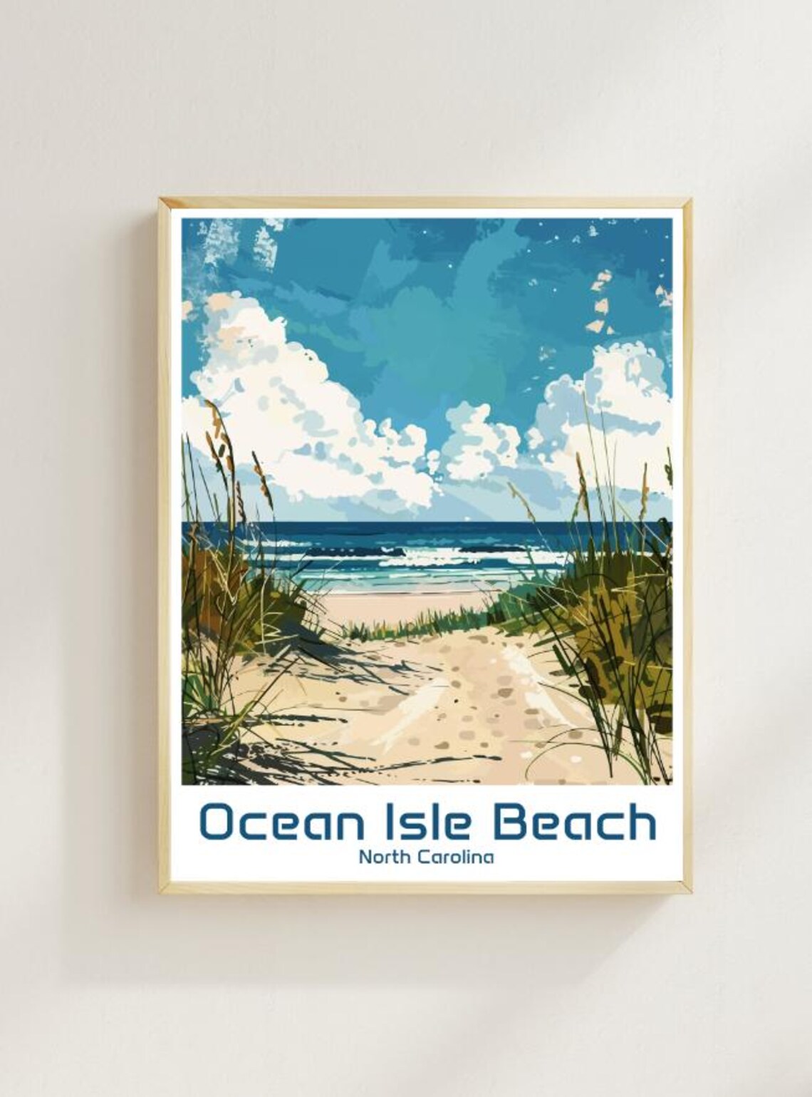 Ocean Isle Beach North Carolina Dune Path Ocean View Art Poster