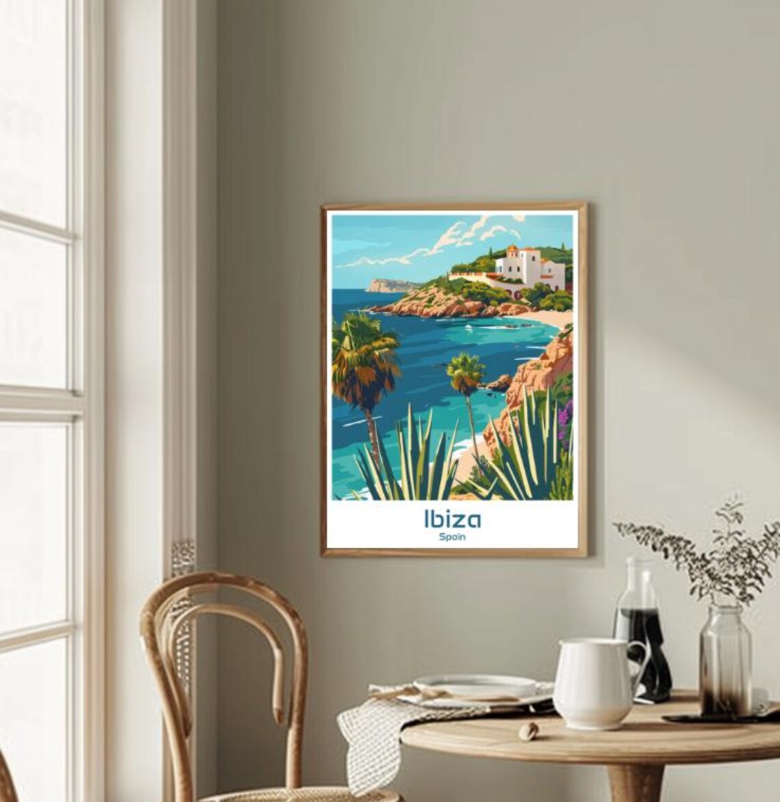 Ibiza Spain Travel Poster, Mediterranean Island Art Print - Image 2
