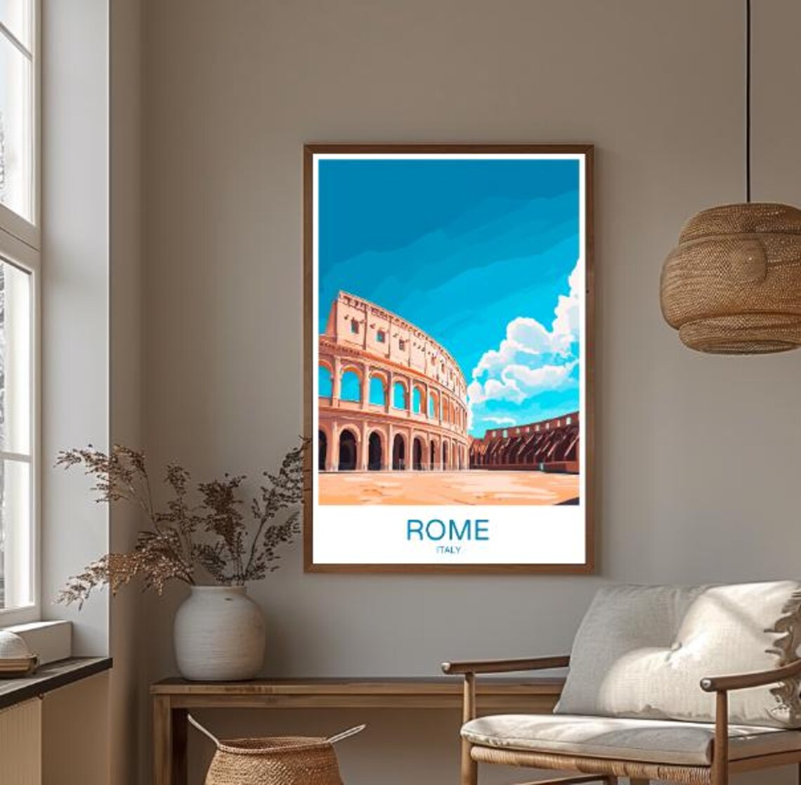 Rome Italy Colosseum Ancient Roman Arena Iconic Landmark Poster - Image 3