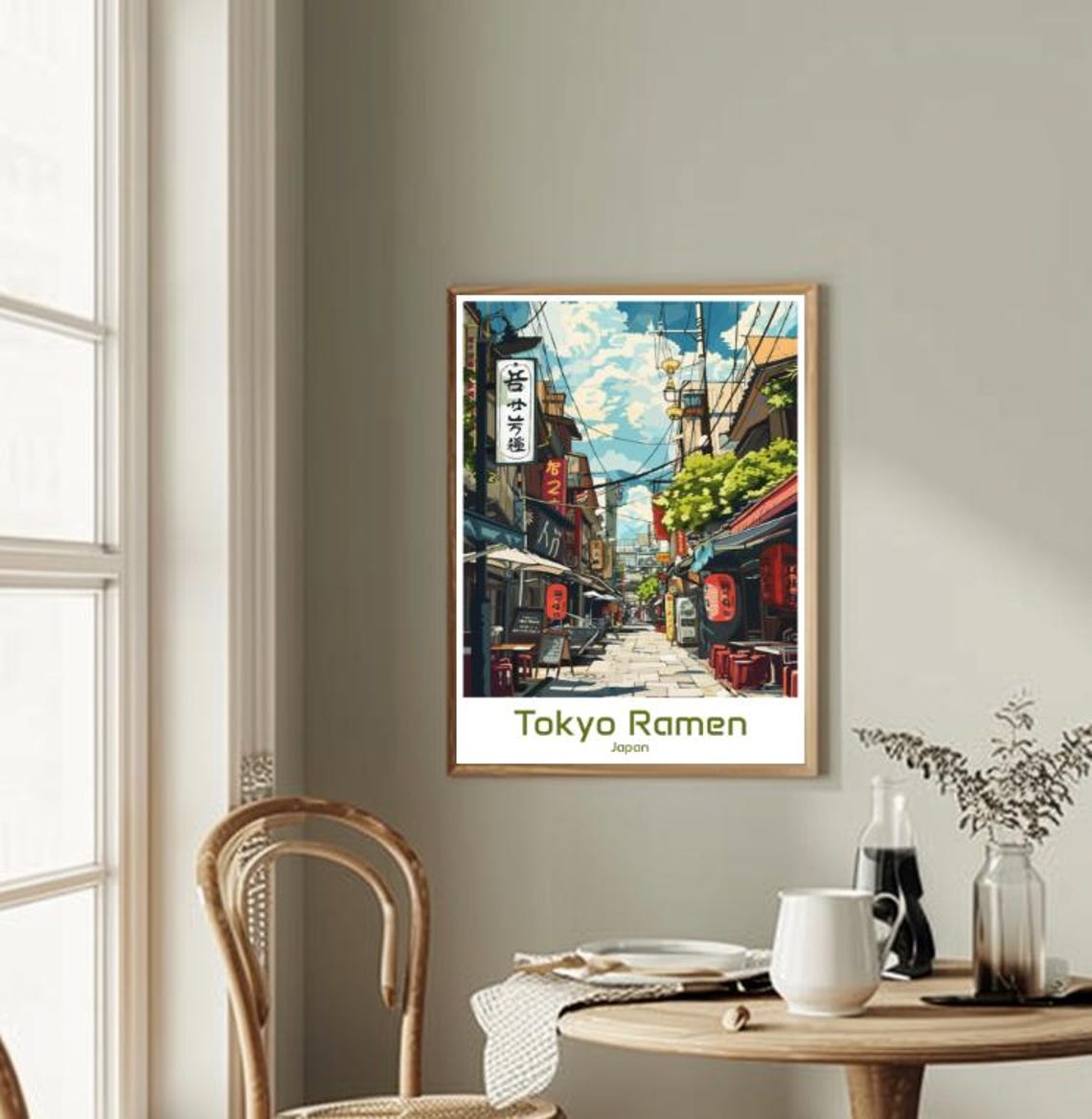 Tokyo Japan Travel Posterramen Shop Street Scene Wall Art Japanese Food Culture Print Tokyo City Decor Asia Travel Art - Image 2