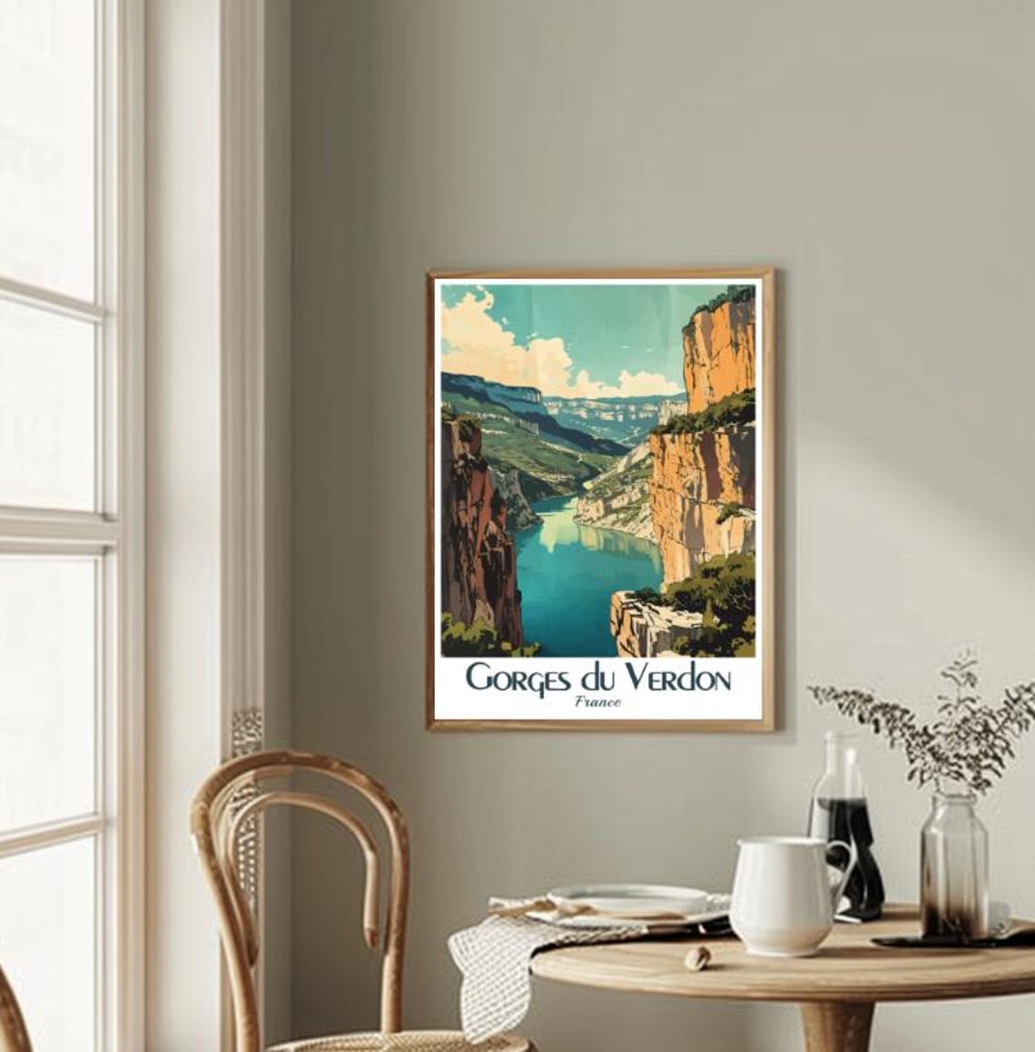 Gorges du Verdon France Travel Poster Turquoise River Canyon - Image 2