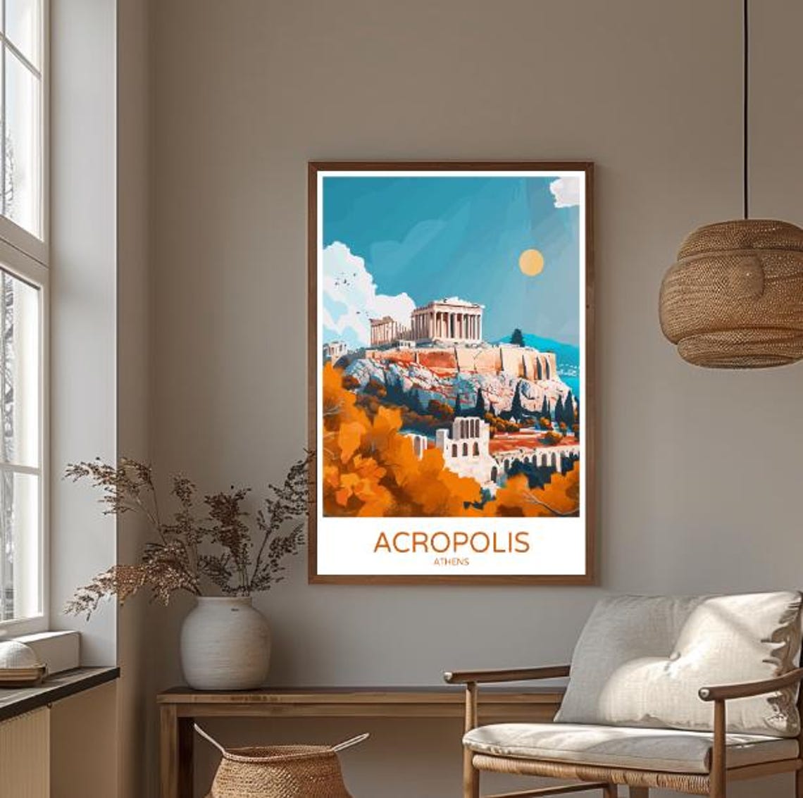 Acropolis Athens Parthenon Ancient Greek Landmark Travel Poster - Image 3
