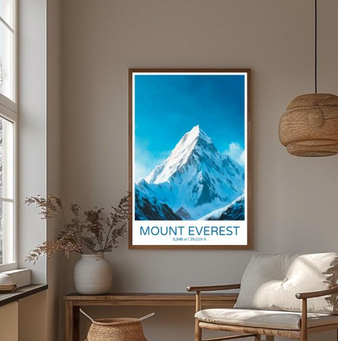 Mount Everest Himalayan Snow Capped Peak Adventure Travel Poster - Image 3