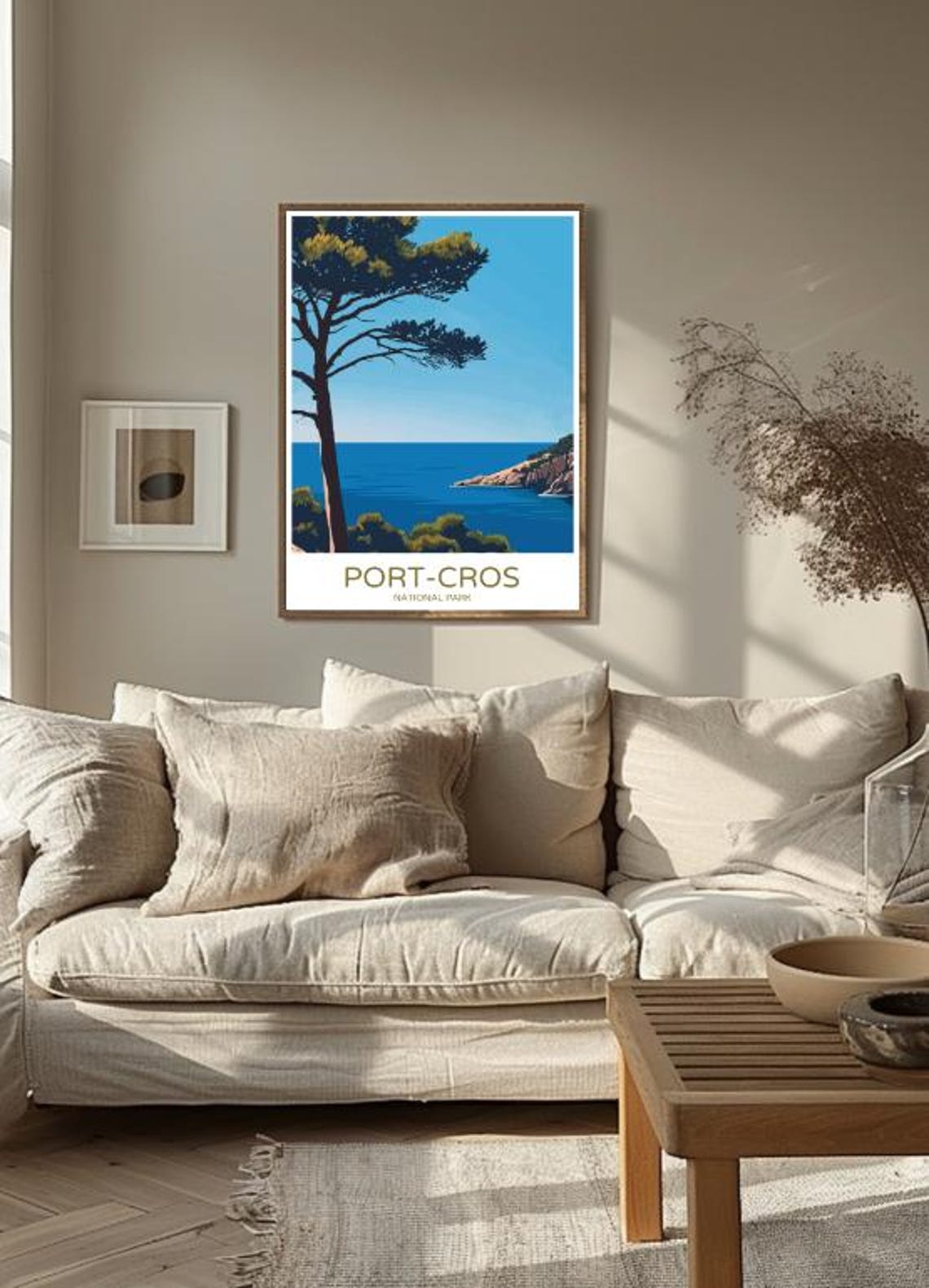 National Park Of Port Cros Travel Poster Scenic French Coastal Landscape Nature Wall Art Mediterranean Island Decor - Image 3