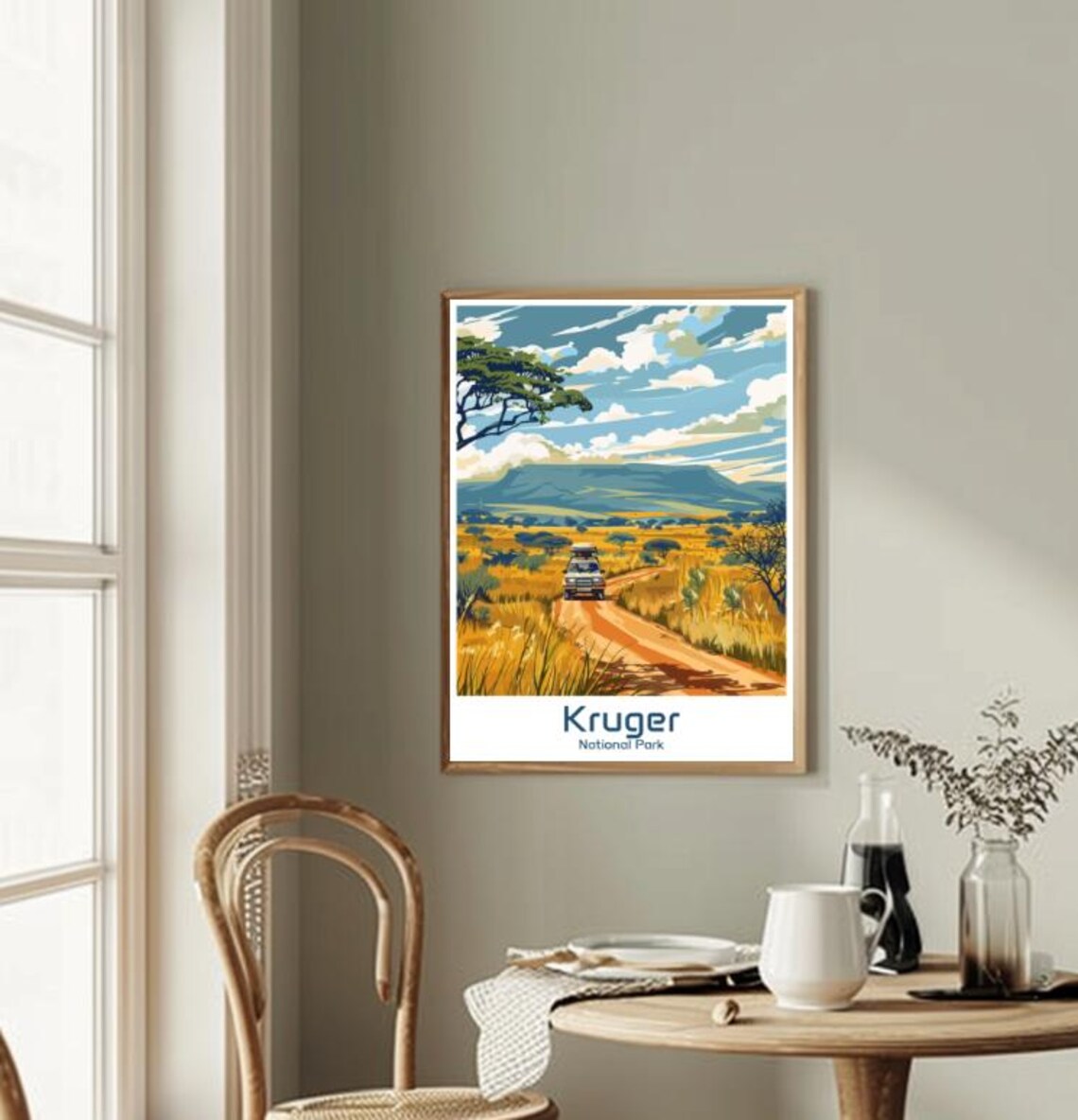 Kruger National Park Travel Poster African Safari Wildlife Wall Art South Africa Nature Print Scenic Landscape Decor Adventure Gift - Image 2