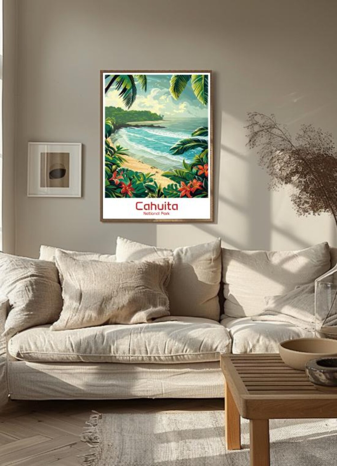 Cahuita National Park Tropical Rainforest Beach Travel Poster - Image 3