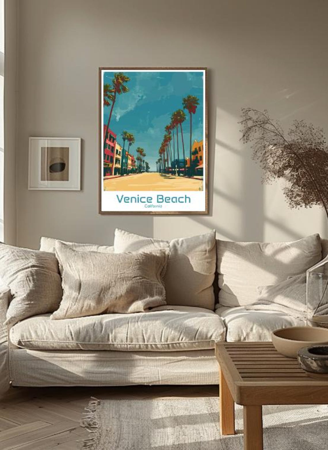Venice Beach California Palm Lined Boulevard Street Travel Poster - Image 3