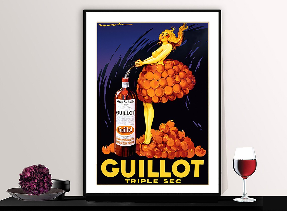 Guillot Triple Sec Aperitif Vintage Fooddrink Poster