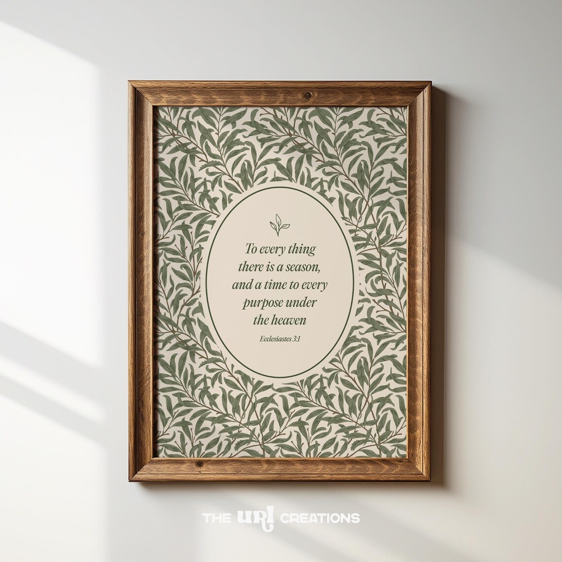 Ecclesiastes 3:1 Vintage Scripture Art Print