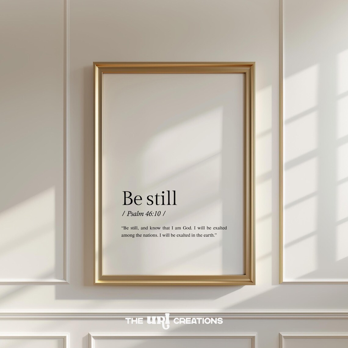 Be Still Definition Print Modern Christian Wall Art Psalm 46 Bible Verse Poster Scripture Home Decor Gift