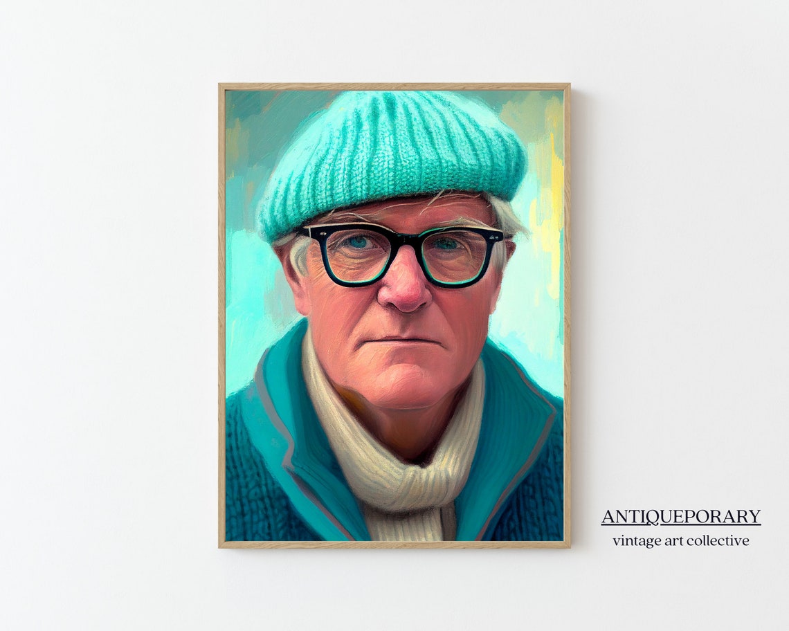 Man Portrait Painting Gentle Man Portrait Man Portrait White Man Portrait Portrait Gentleman Portrait Oil Paint Moody Portrait Print