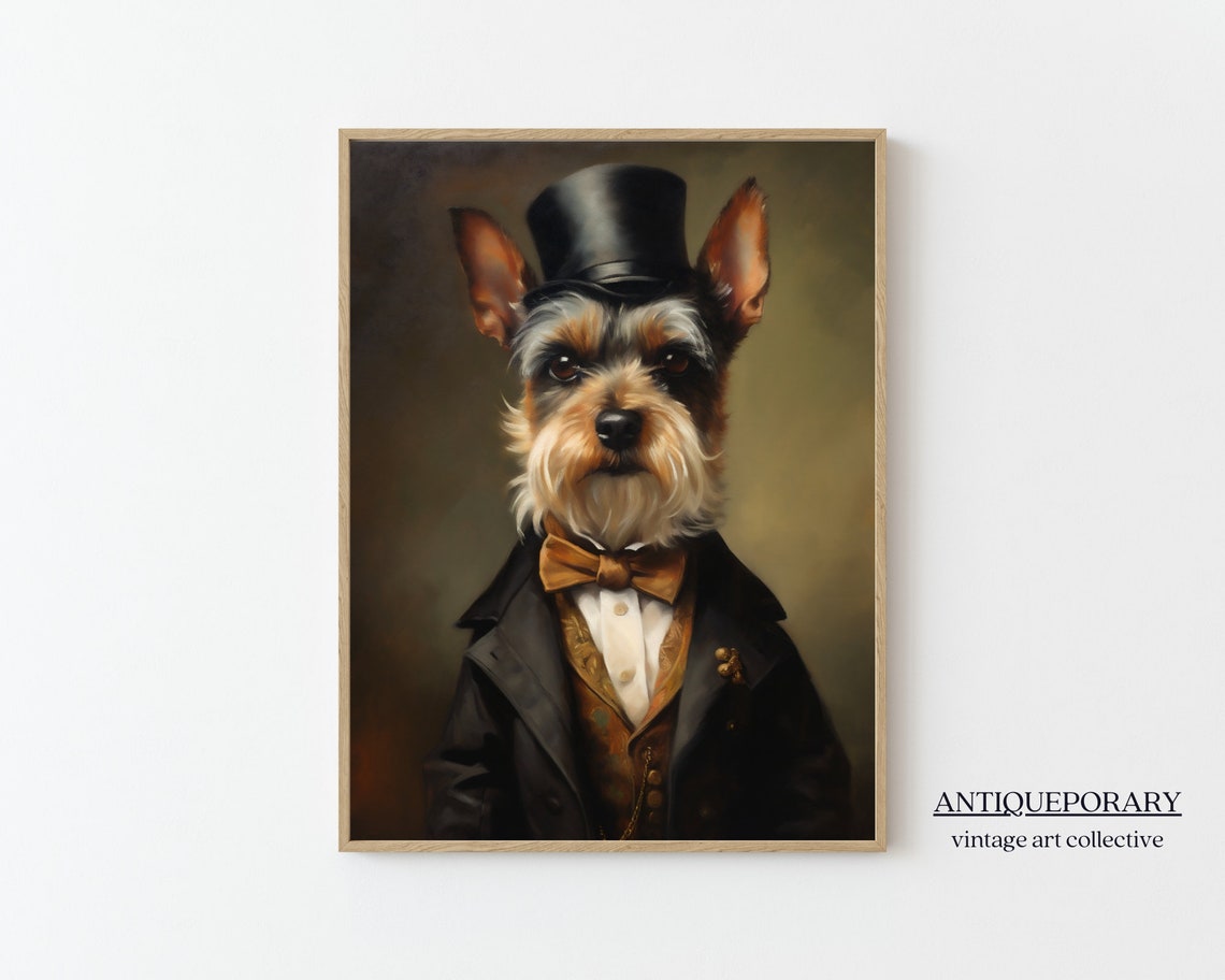 Victorian Animal Portrait Dressed Animal Print Royal Dog Poster Pet Portrait Painting Renaissance Animal Portraits Vintage Inspired Art