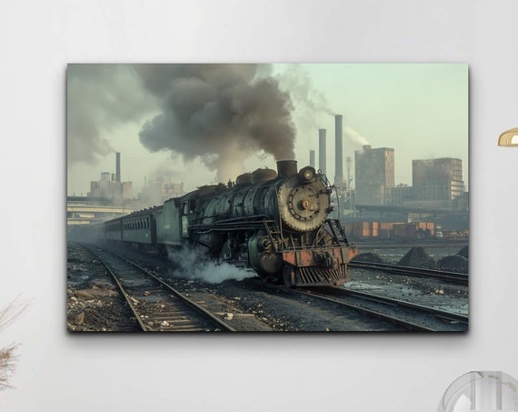 Train Wall Art Steam Old Train Locomotive Wall Art Train Wall Art Transport Print Steam Locomotive Wall