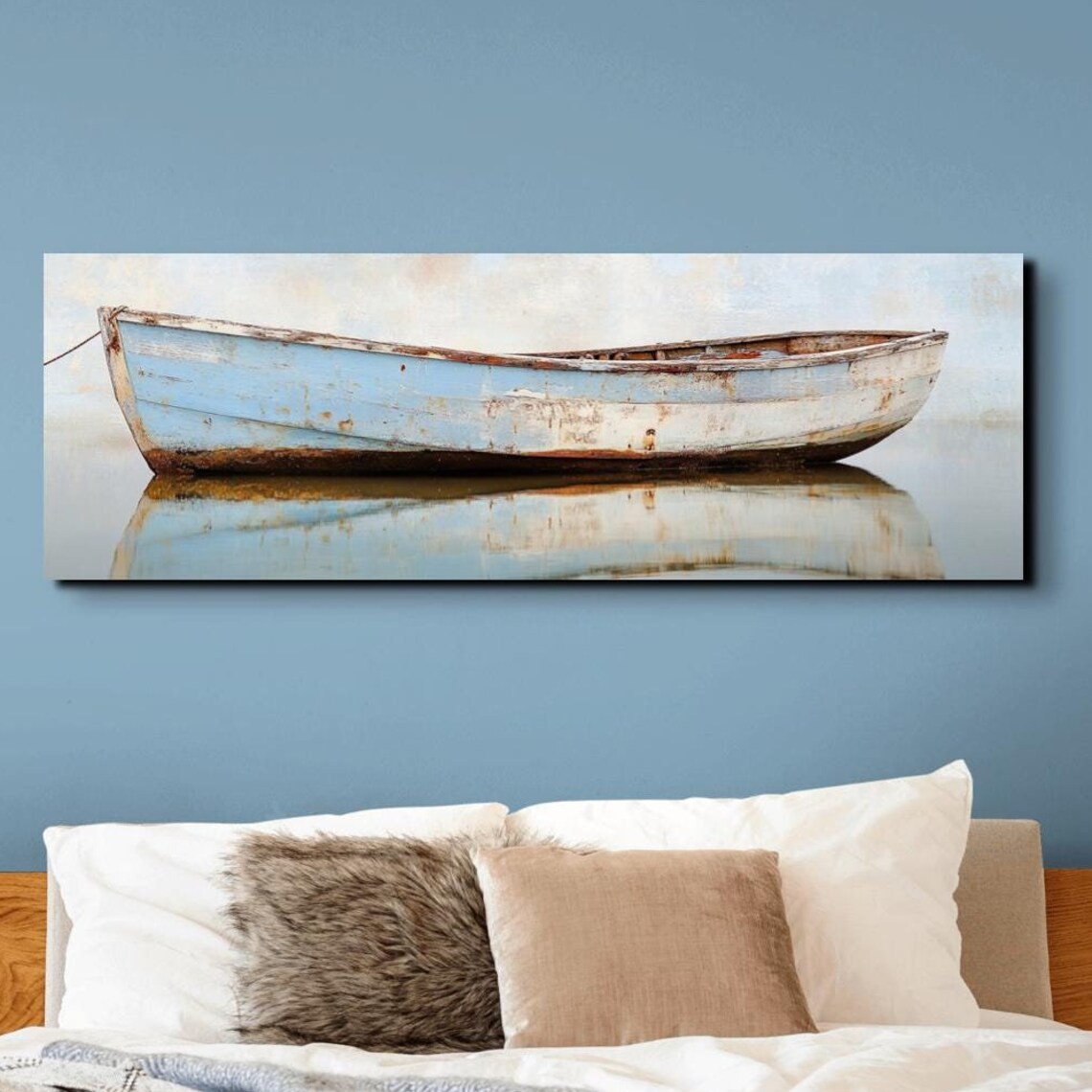 Weathered Wooden Ship, Panoramic Wall Art Print