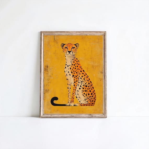 Maximalist Cheetah Print Art Print, Preppy Glam