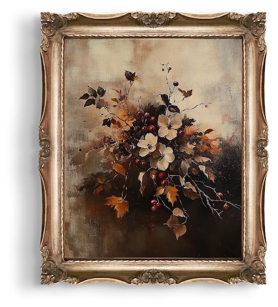 Autumn Botanical Vintage Still Life Art Print