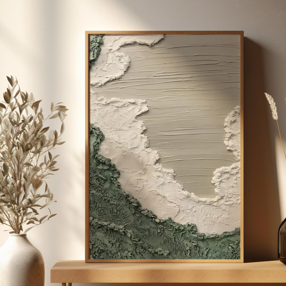 Wabi Sabi Pastel Ocean Abstract Art Print