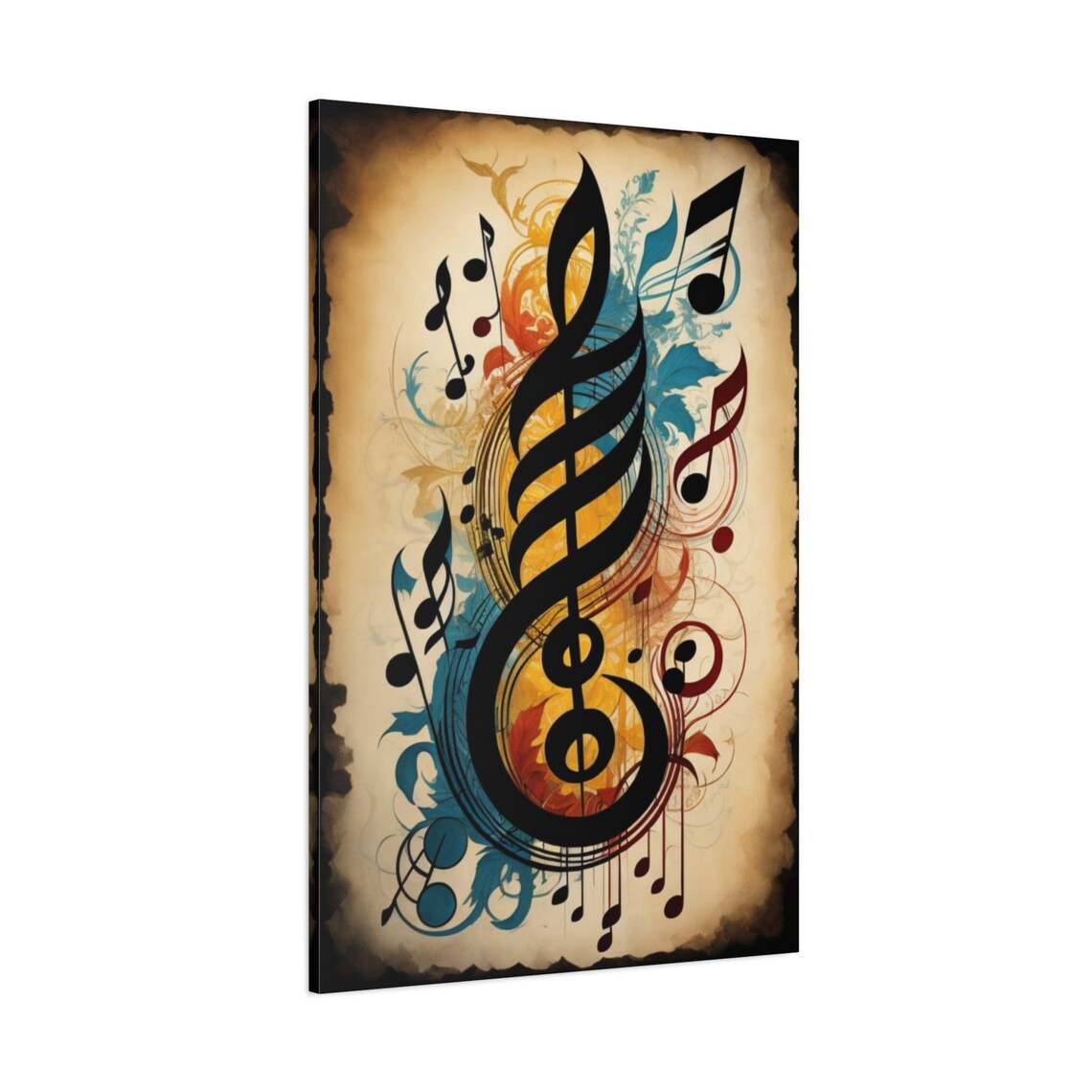 Music Note Modern Art Print, Musical Wall Decor - Image 3