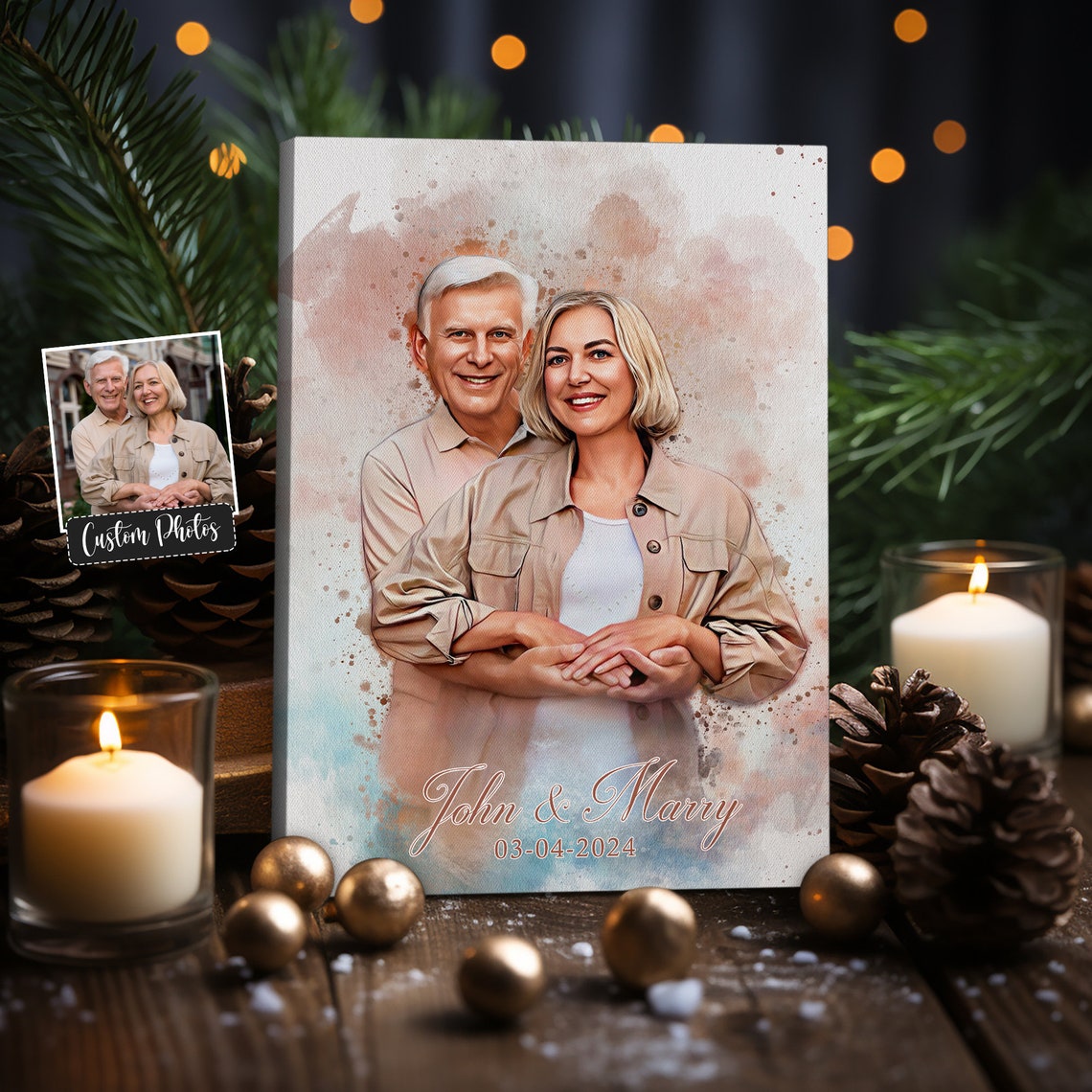 Files Watercolor Portrait From Photo Custom Painting Grandmother Portrait Art Mothers Day Gift Fathers Day Memorial
