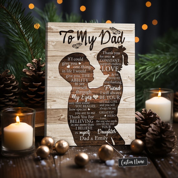 Personalized To My Dad Gift For Dad From Daughter If I Could Give You One Thing In Life Birthday Gifts For Dad Dad Wall Art