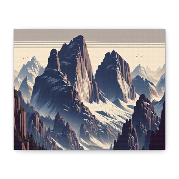 Mountain Landscape Art Modern Home Dcor Nature Wall Art Scenic Dcoration Gift For Outdoor Lovers Travel Inspired