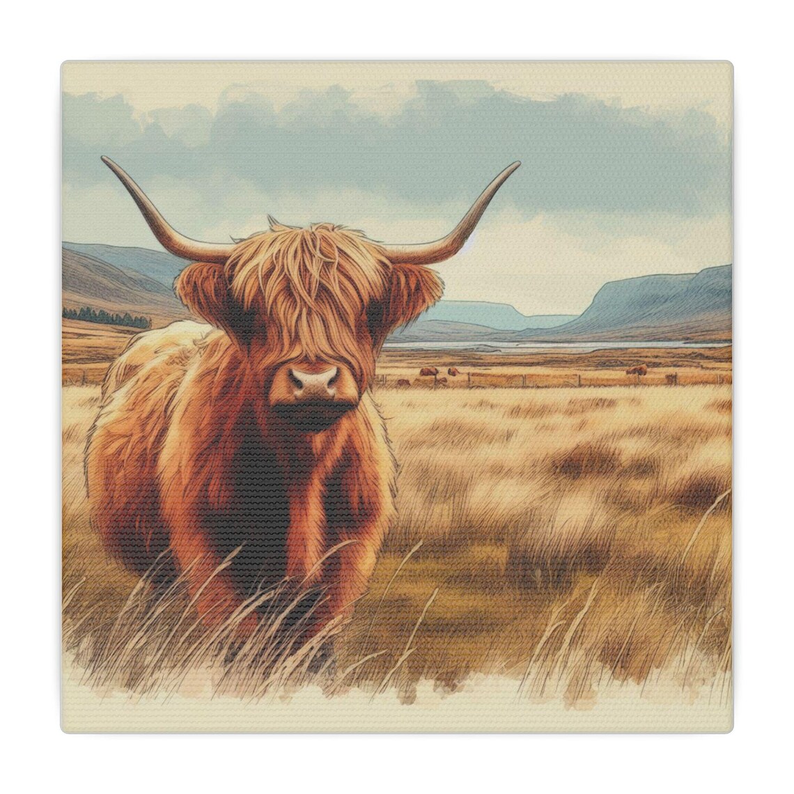 Highland Cow Rustic Farmhouse Wall Decor - Image 3