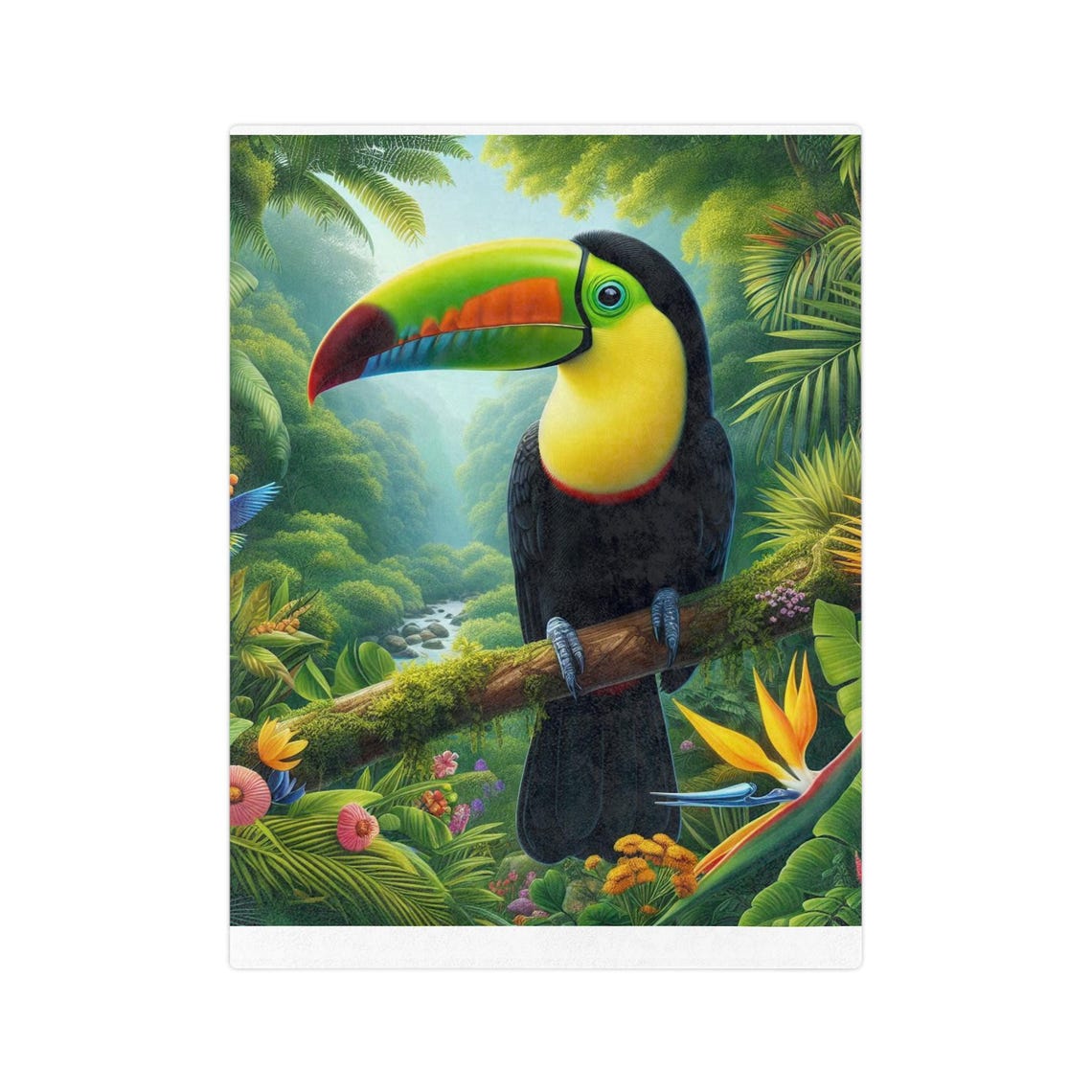Tropical Toucan Blanket Cozy Microfiber Throw Perfect For Living Room Home Decor Gift For Nature Lovers Summer Relaxation Tropical - Image 2
