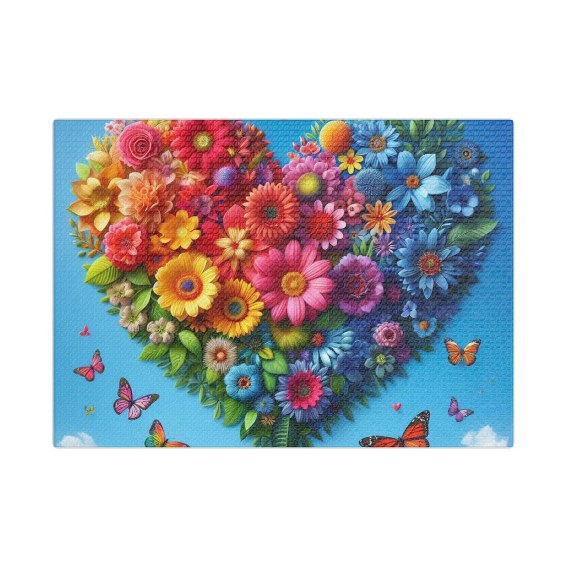 Floral Heart Art, Love Nature Lovers Gift