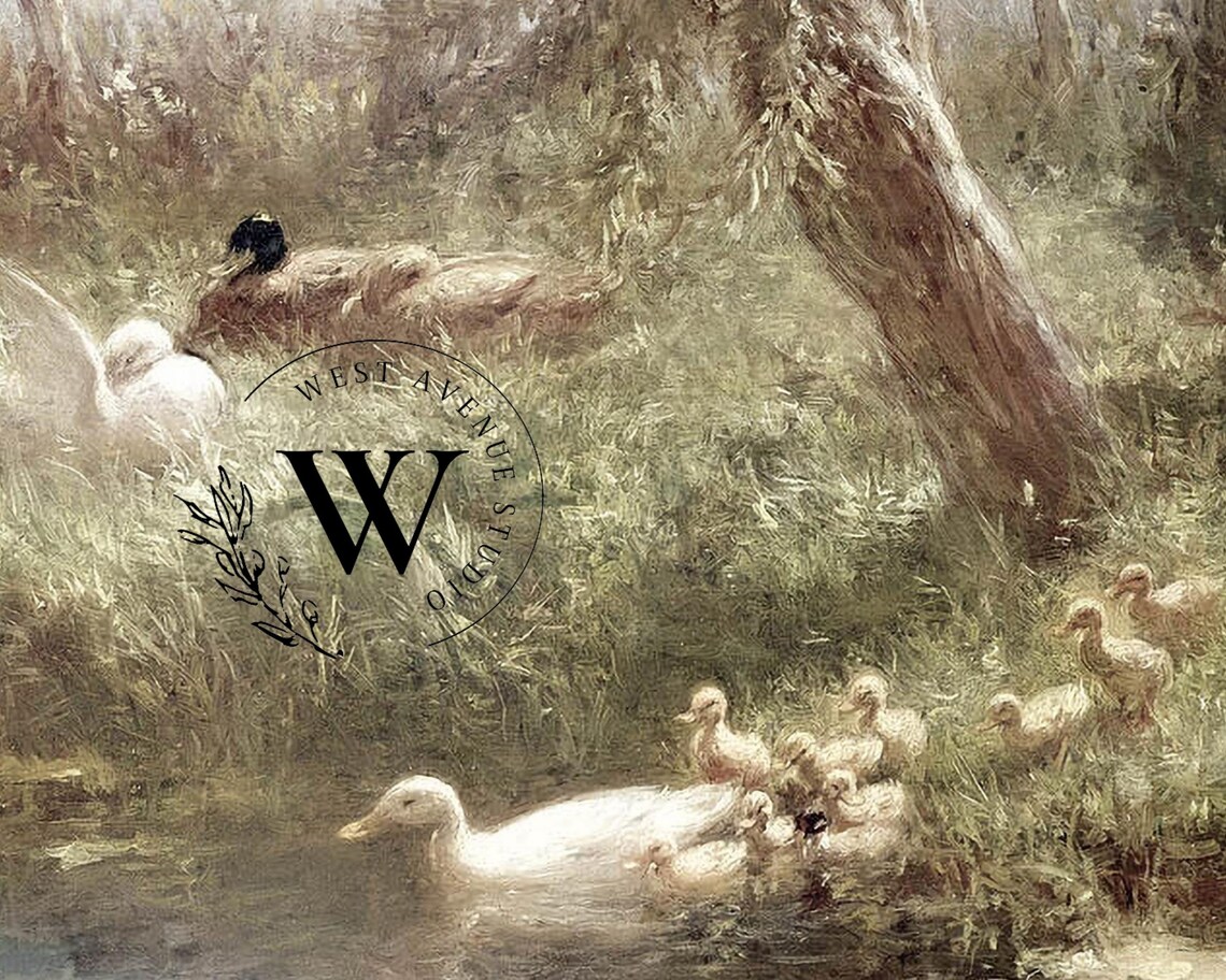 Vintage Duck Painting Spring Farmhouse Art Print - Image 2
