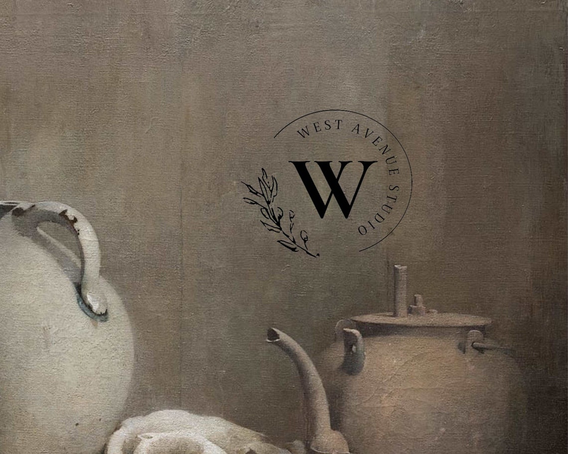 Vintage Kitchen Pottery Still Life Antique Copper Pot Farmhouse Poster - Image 3
