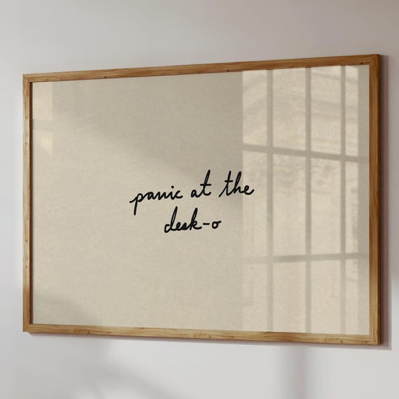 Funny Office Print Minimalist Desk Decor Neutral Cubicle Wall Art Digital Download Horizontal