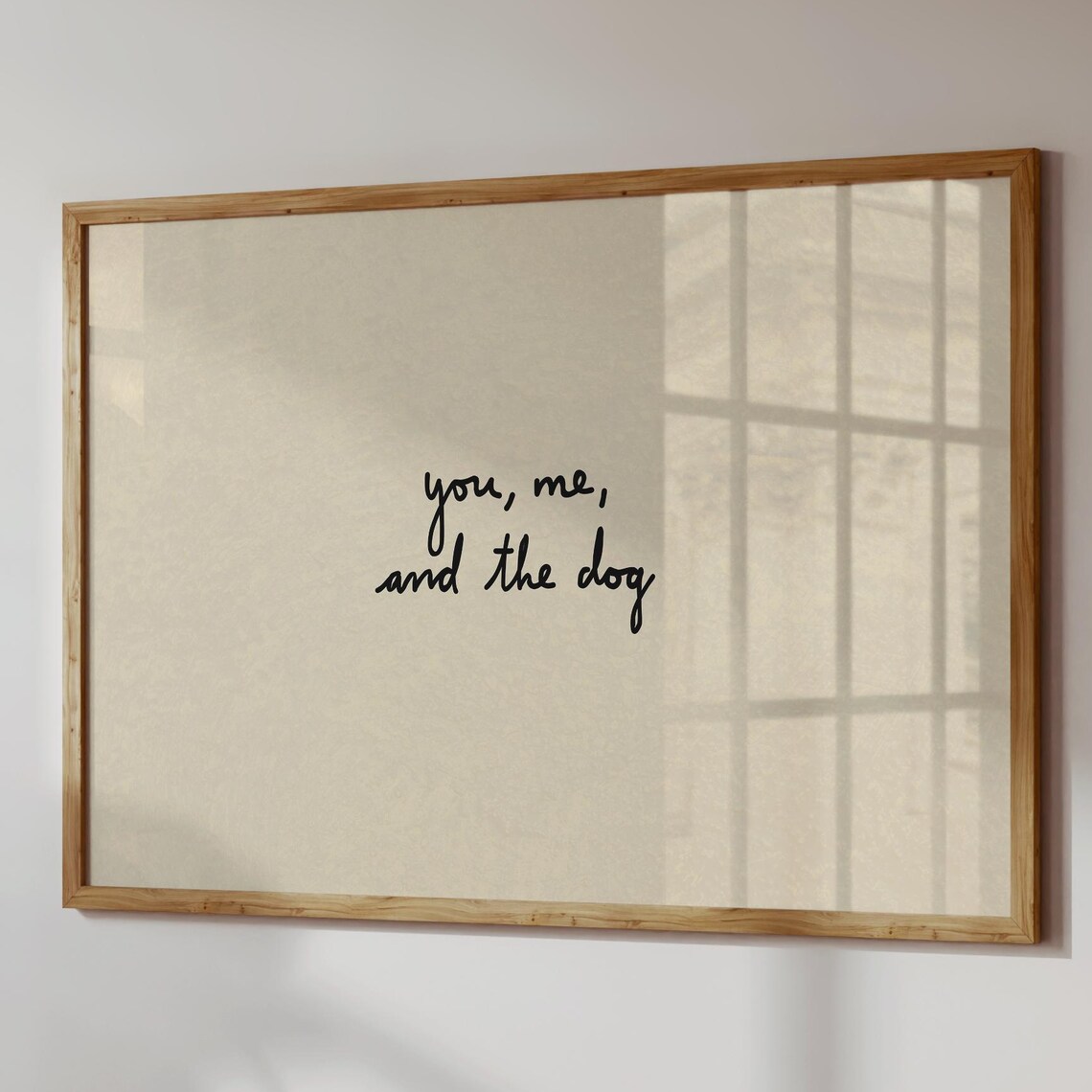 You Me and the Dog, Minimalist Dog Art Print