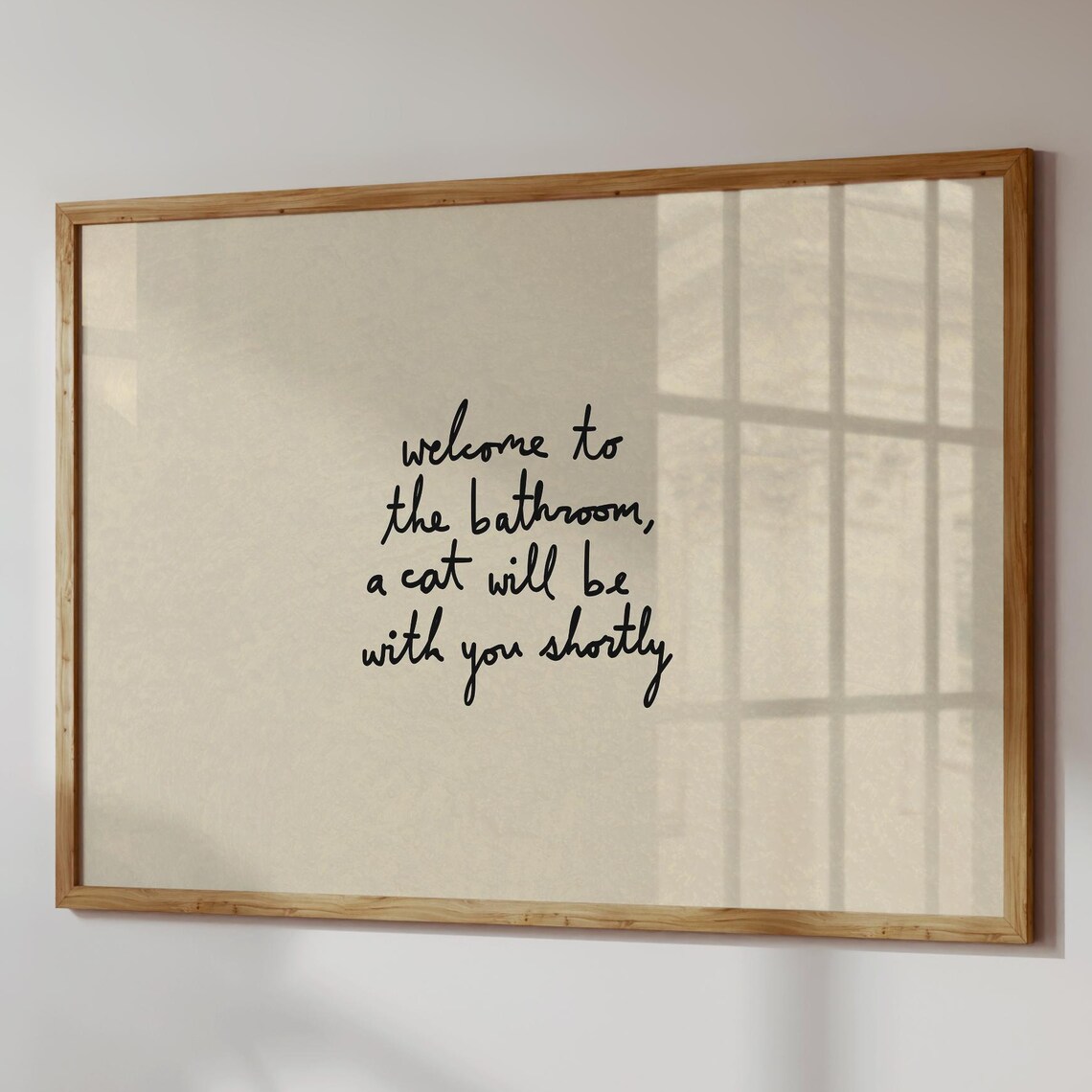 Funny Cat Bathroom Print, A Will Be With You Shortly