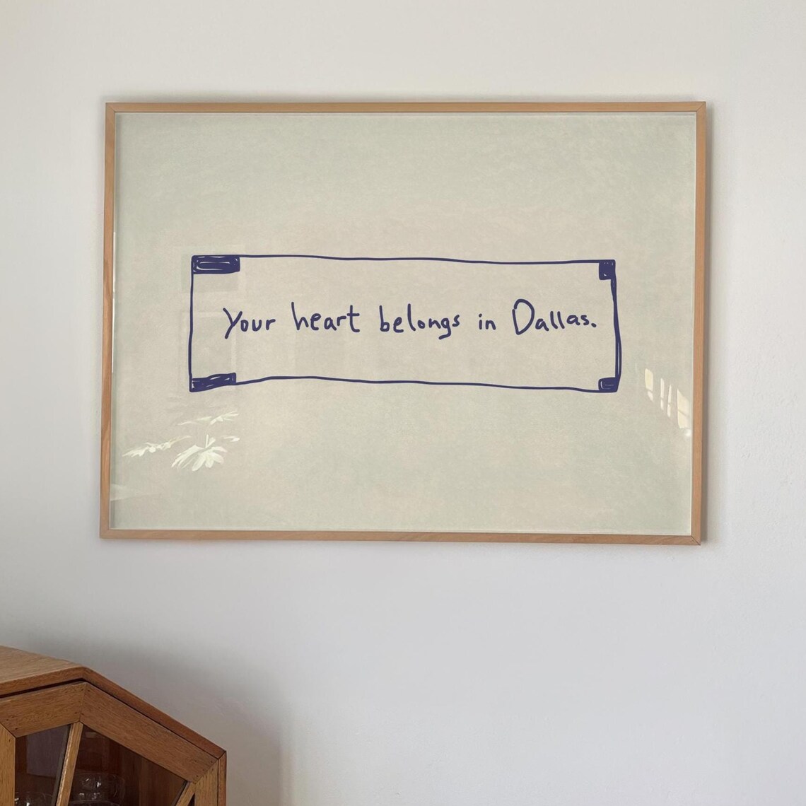 Your Heart Belongs In Dallas Texas Script City Love Quote Poster