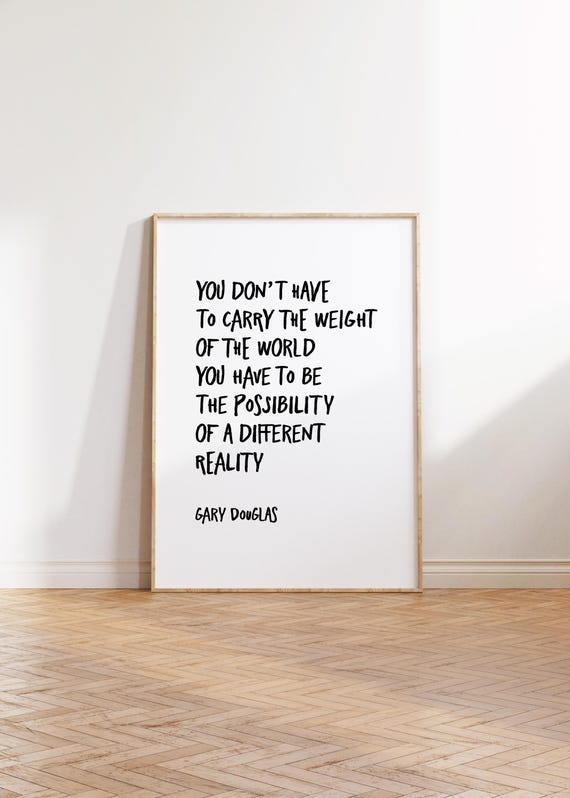 Gary Douglas Quote, Minimalist Typography Art Print