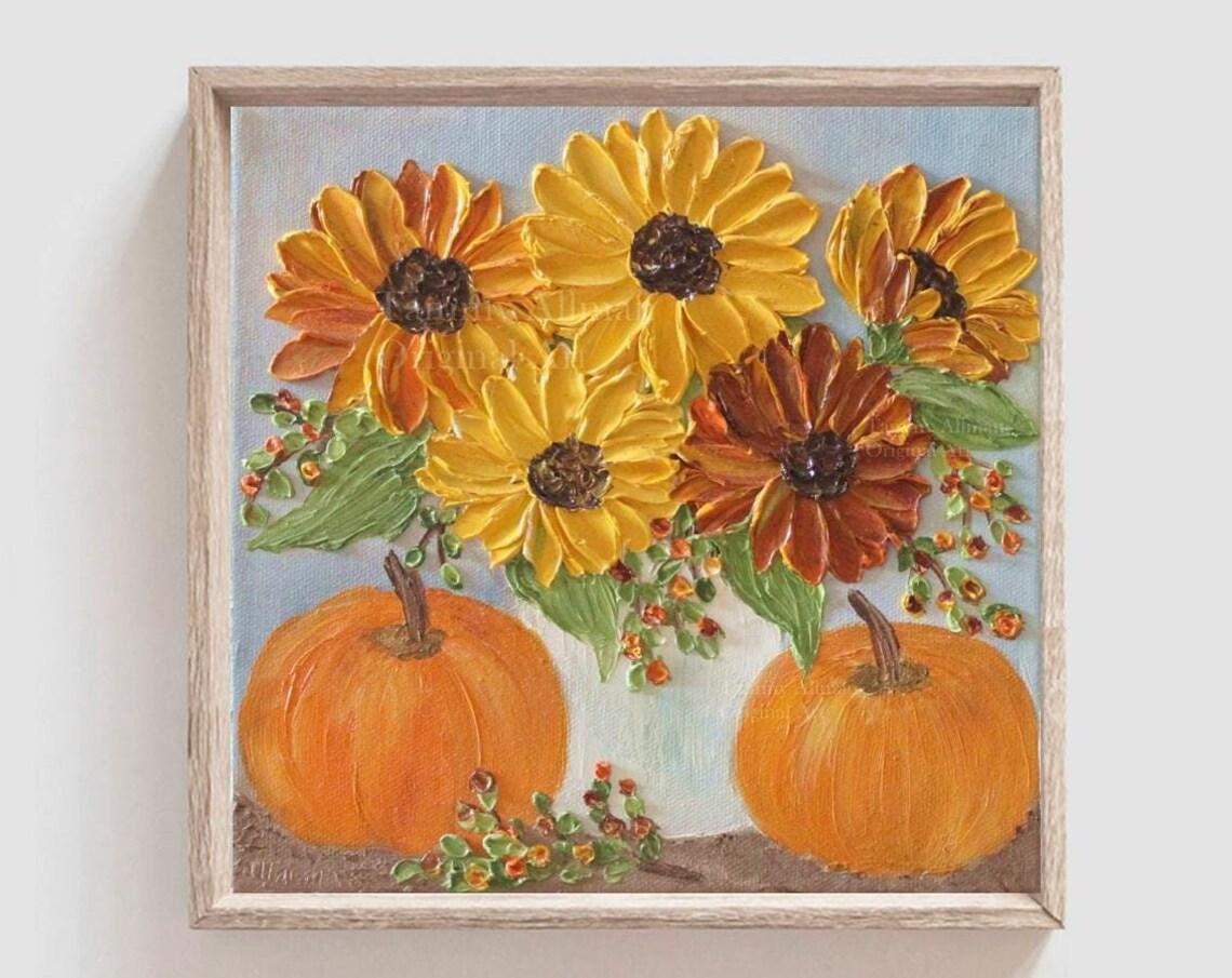 Sunflower Pumpkin And Bittersweet, Thanksgiving Fall